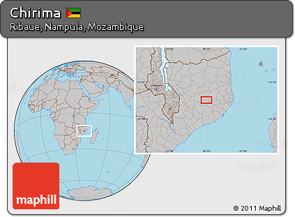 Gray Location Map of Chirima