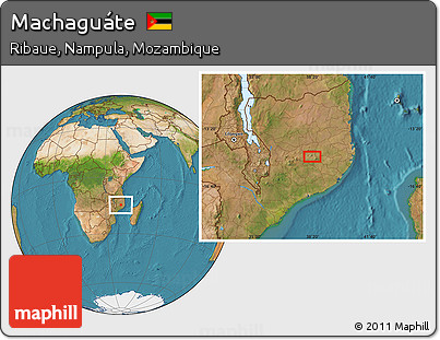 Satellite Location Map of Machaguáte