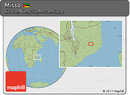 Savanna Style Location Map of Misso