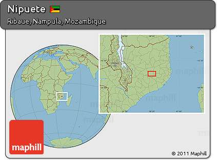 Savanna Style Location Map of Nipuete