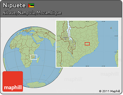 Savanna Style Location Map of Nipuete