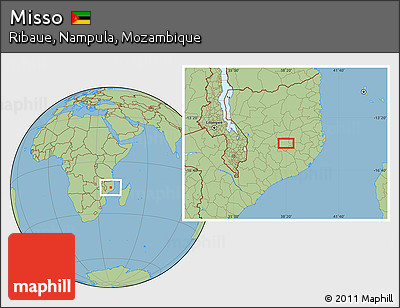 Savanna Style Location Map of Misso