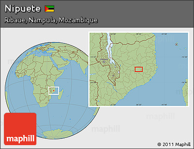 Savanna Style Location Map of Nipuete
