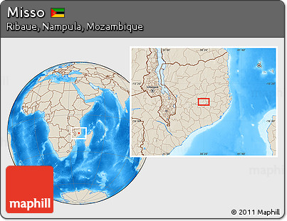 Shaded Relief Location Map of Misso