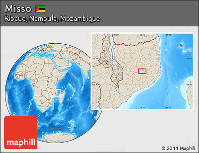 Shaded Relief Location Map of Misso