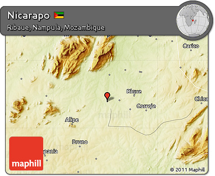 Physical Map of Nicarapo