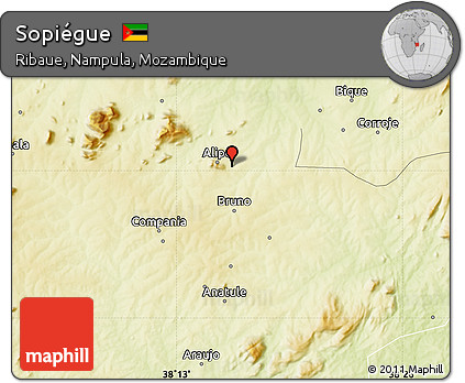 Physical Map of Sopiégue