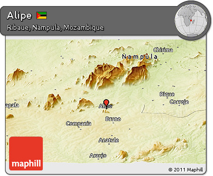 Physical Panoramic Map of Alipe