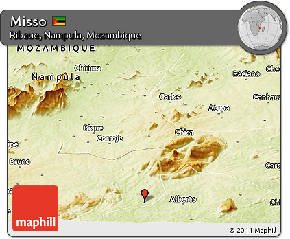 Physical Panoramic Map of Misso