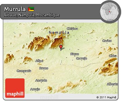 Physical Panoramic Map of Murrula