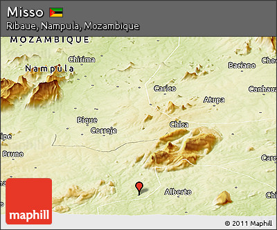 Physical Panoramic Map of Misso