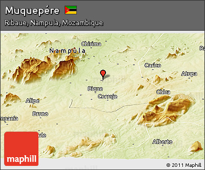 Physical Panoramic Map of Muquepére