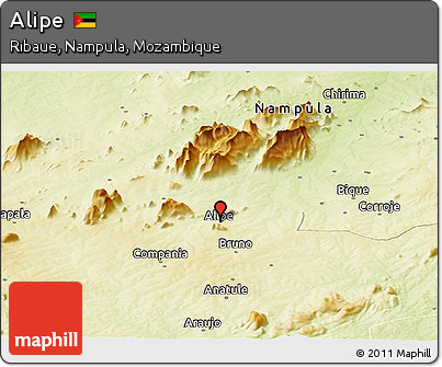 Physical Panoramic Map of Alipe