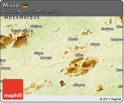Physical Panoramic Map of Misso