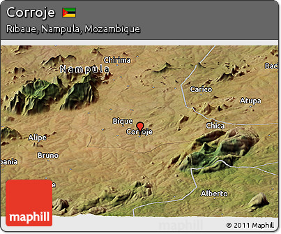 Satellite Panoramic Map of Corroje