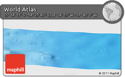 Shaded Relief Panoramic Map of the Area around 14° 56' 57" S, 38° 10' 29" W