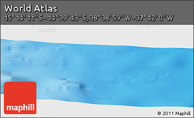 Shaded Relief Panoramic Map of the Area around 14° 56' 57" S, 38° 10' 29" W