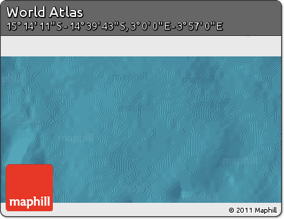 Satellite 3D Map of the Area around 14° 56' 57" S, 3° 28' 30" E