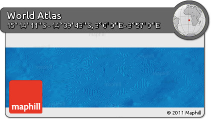Physical Panoramic Map of the Area around 14° 56' 57" S, 3° 28' 30" E
