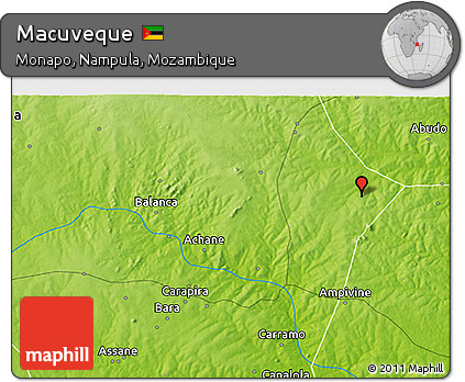 Physical 3D Map of Macuveque