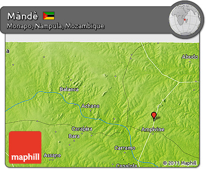 Physical 3D Map of Mândè