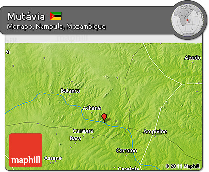 Physical 3D Map of Mutávia