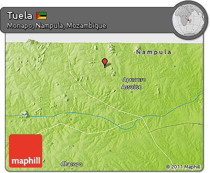 Physical 3D Map of Tuela