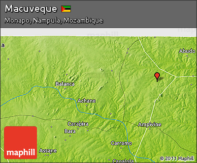 Physical 3D Map of Macuveque