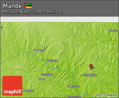 Physical 3D Map of Mândè