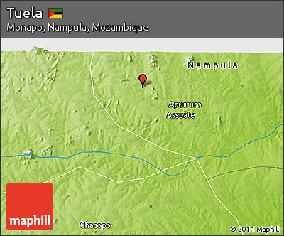 Physical 3D Map of Tuela