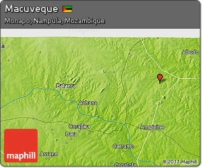Physical 3D Map of Macuveque