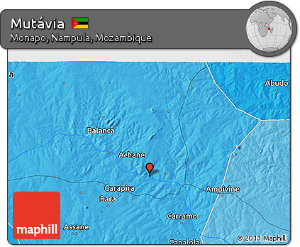 Political 3D Map of Mutávia
