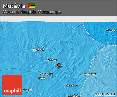Political 3D Map of Mutávia