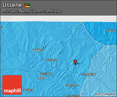 Political 3D Map of Ussene