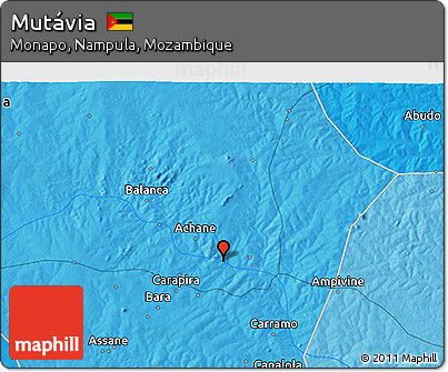 Political 3D Map of Mutávia