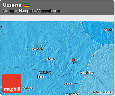 Political 3D Map of Ussene