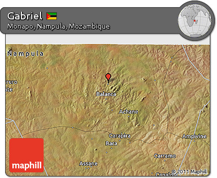 Satellite 3D Map of Gabriel
