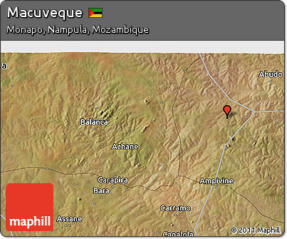 Satellite 3D Map of Macuveque