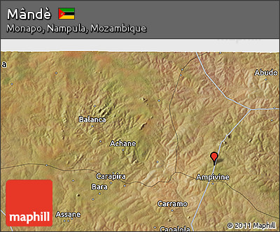 Satellite 3D Map of Mândè