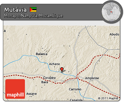 Shaded Relief 3D Map of Mutávia