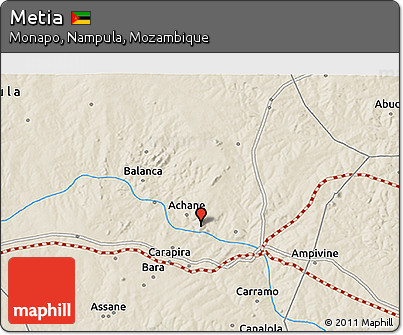 Shaded Relief 3D Map of Metia