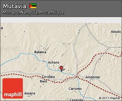 Shaded Relief 3D Map of Mutávia