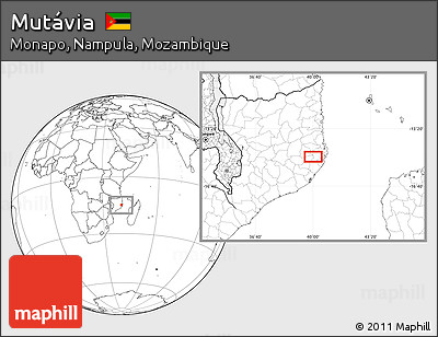 Blank Location Map of Mutávia