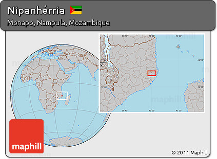 Gray Location Map of Nipanhérria