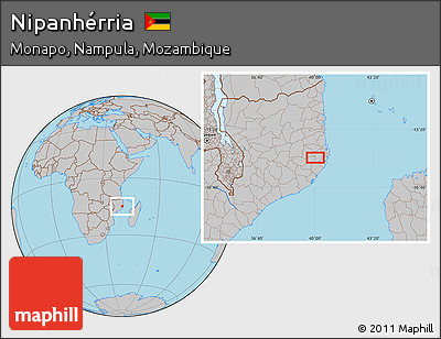Gray Location Map of Nipanhérria