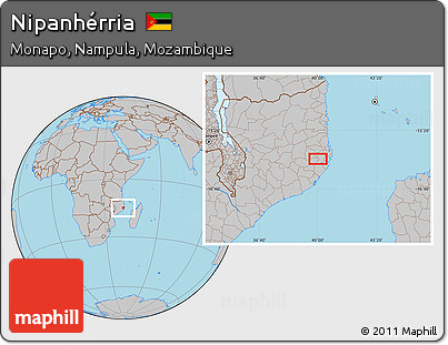Gray Location Map of Nipanhérria