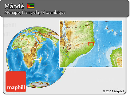 Physical Location Map of Mândè