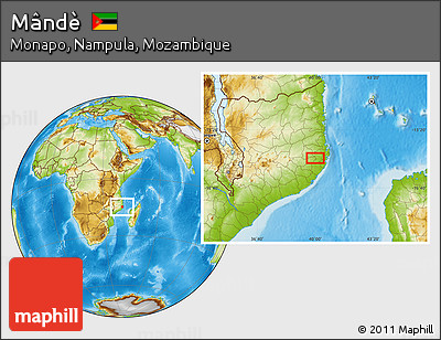 Physical Location Map of Mândè