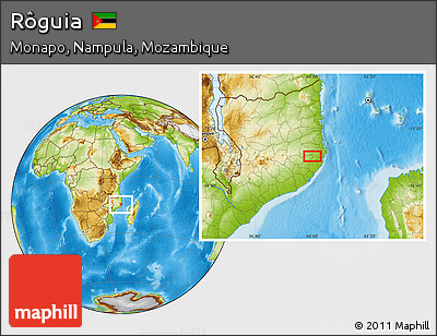 Physical Location Map of Rôguia