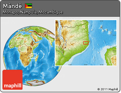 Physical Location Map of Mândè